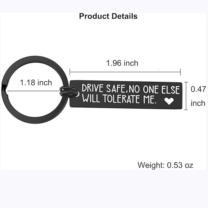 Valentine's Day Gifts for Him Men - Drive Safe Keychain Boyfriend Gifts Boyfriend Husband Gifts from Girlfriend Wife