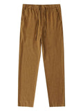 Casual Cotton Linen Chino Pants Men Wide Leg Lightweight Baggy Cotton Sweatpants Male Sport Jogger Straight Work Trousers