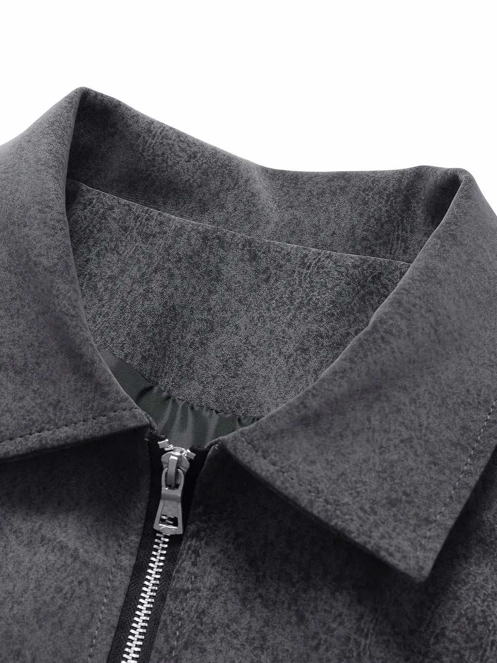 Men's Leather Jacket with a Lapel Collar, a Neat Lapel Design, Windproof and Cold-Resistant, Suitable for Daily Commuting, Light Business in the Workplace, Casual Dating, Autumn and Winter Outings, Friend Gatherings, and Shor