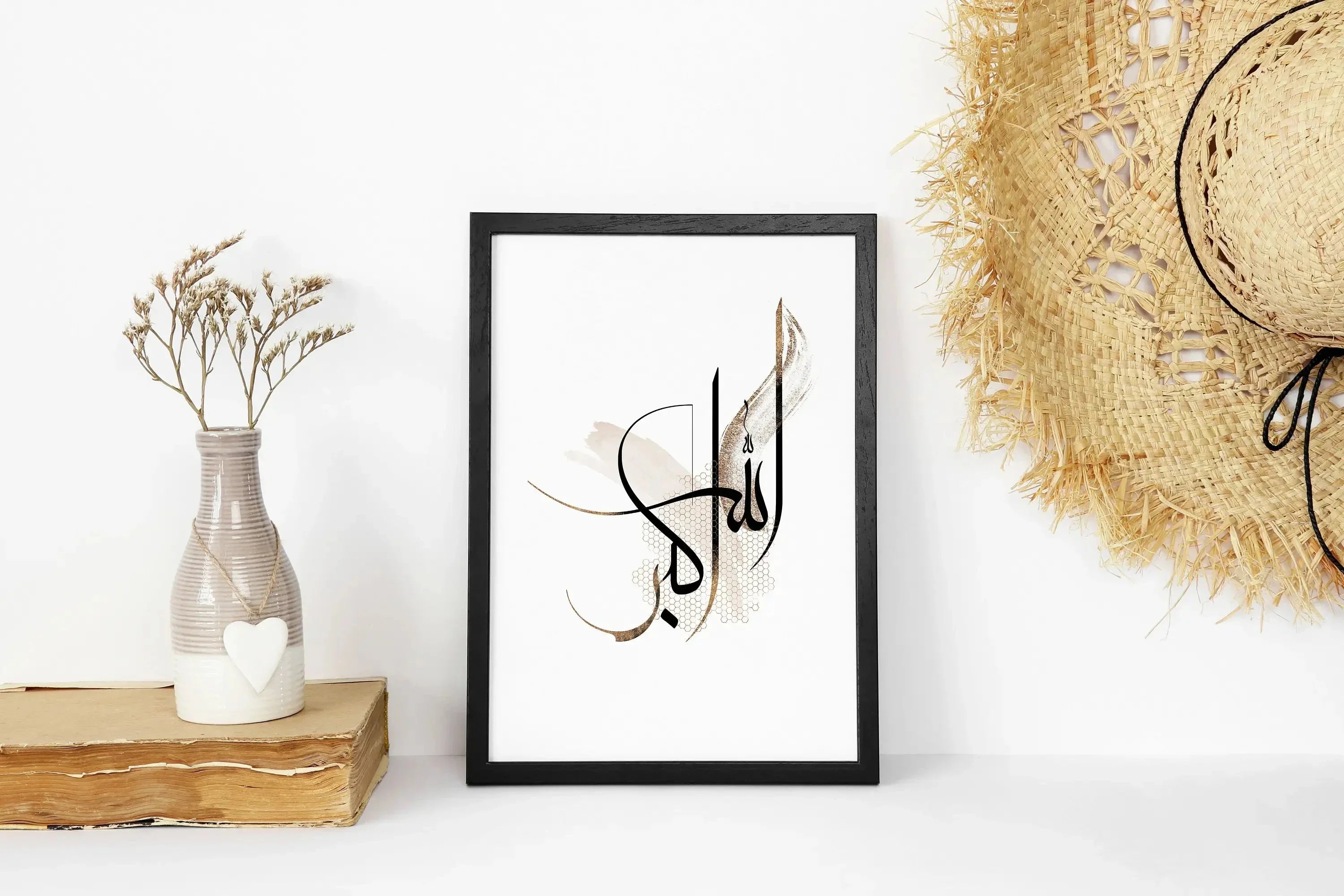 Modern Black Ink Islamic Wall Art Arabic Calligraphy Canvas Paintings Posters and Prints Wall for Living Room Home Decoration