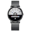 Unique Business Men Watch Fashion Auto Date Stainless Steel Strap Quartz Wristwatch Man Gifts For Him Calendar Clock