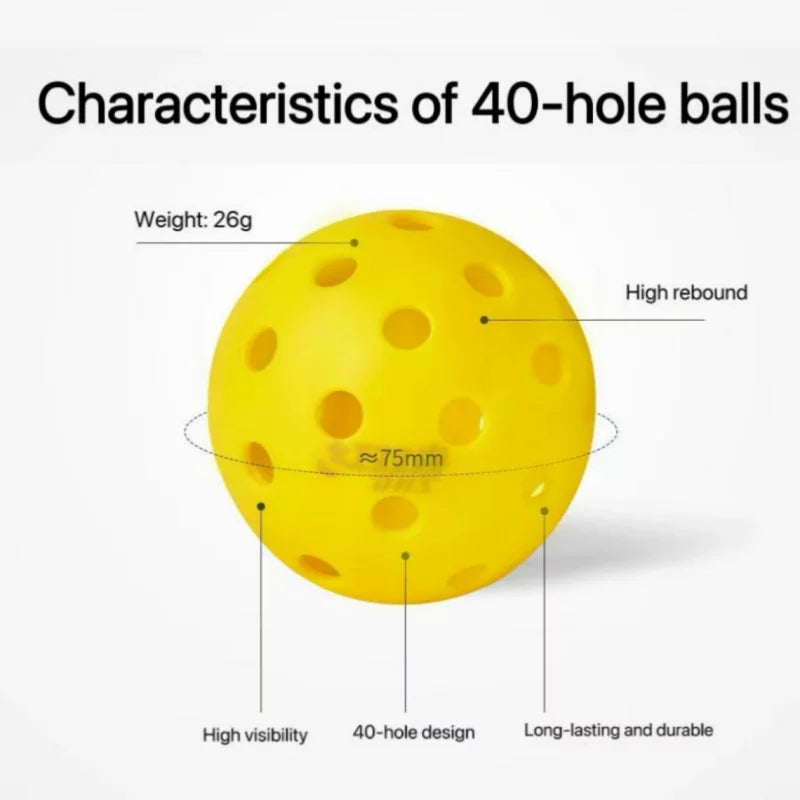 Kryndavox 4 Pack Sport 40 Hole Indoor Pickleball Balls,USAPA Approved Pickle Ball for Tournament Playand Every Skill Level