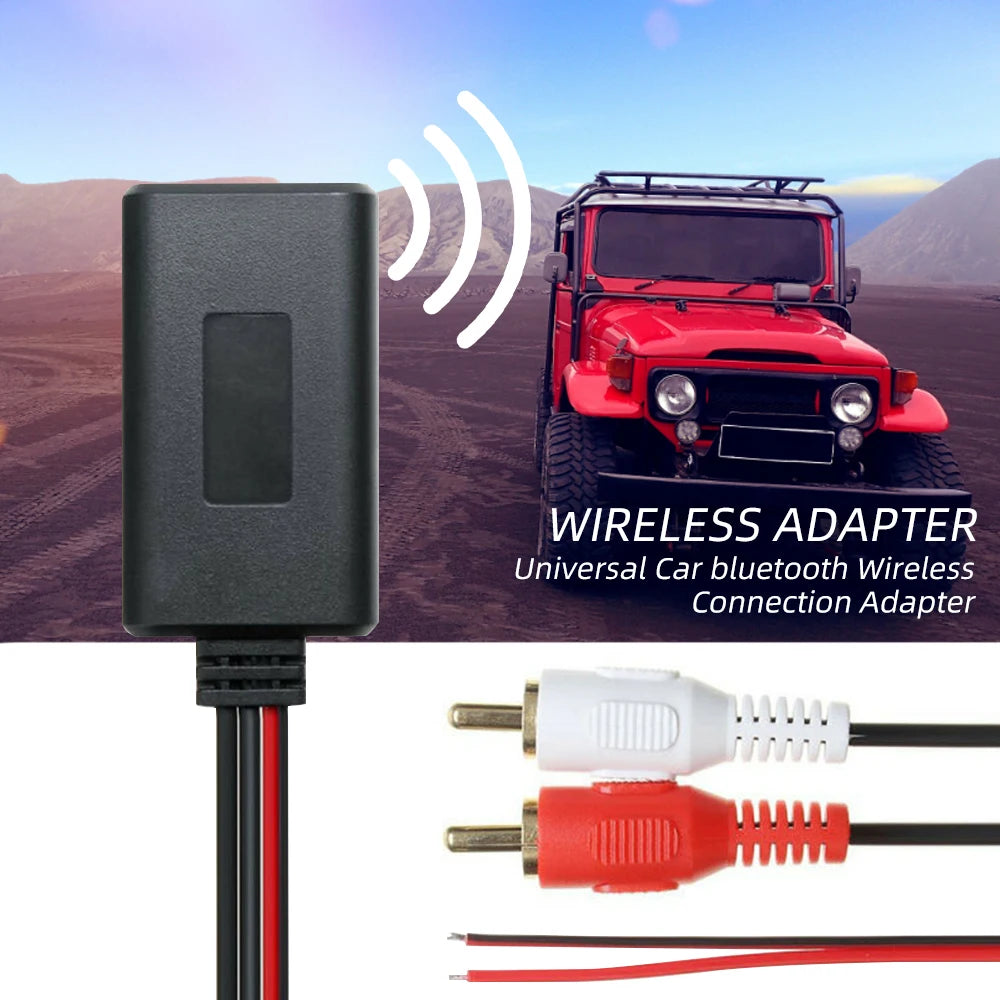 Car Wireless 2 RCA Bluetooth Receiver Module AUX Adapter Music Audio Stereo Receiver For 2RCA Interface Vehicles