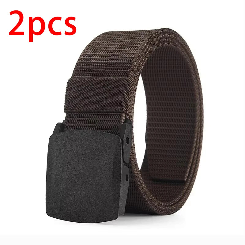 Men's Belt Outdoor Casual Canvas Belt Metal Free Training Nylon Tactical Belt With Pants Jeans Belt Sports Belts For Men Women - Free Item