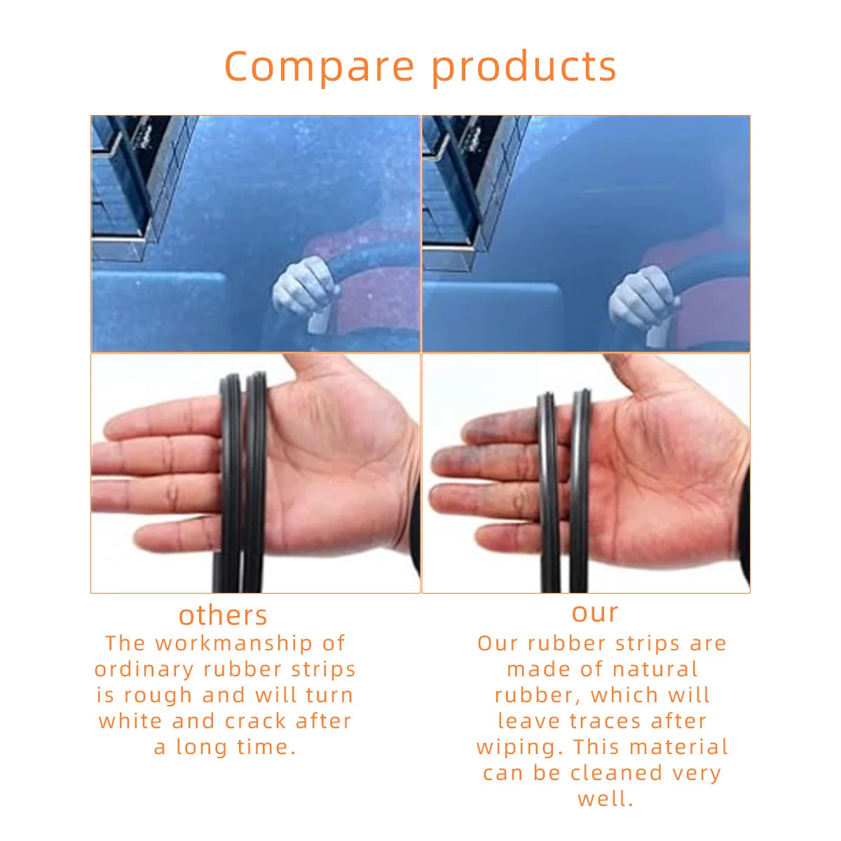 Car windshield rubber strip wiper 6mm car wiper blade 14 "16" 17 "18" 19 "20" 21 "22" 24 "26" 28 "30" 32 "wiper accessories ﻿