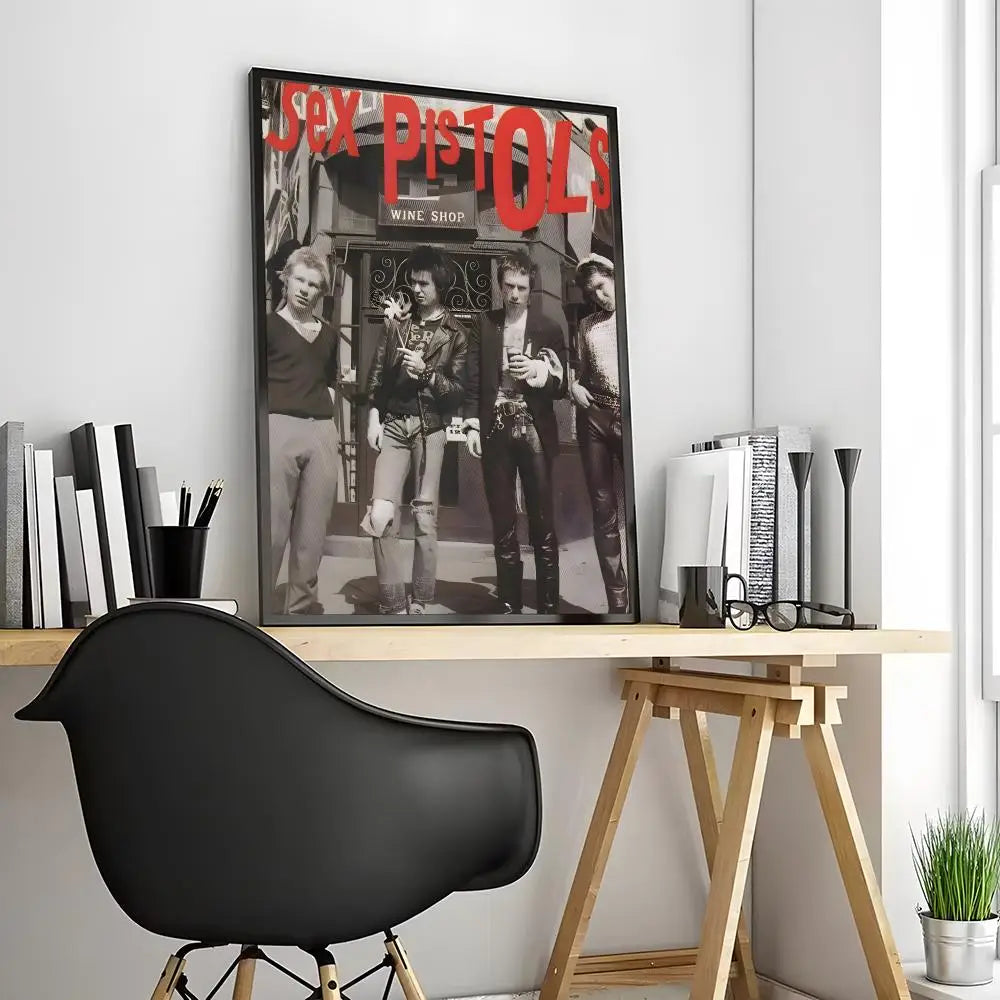 One Of The Influential Punk Band Painting Calligraphy Canvas Poster: Crease Free Waterproof Durable All Space Wall Decor