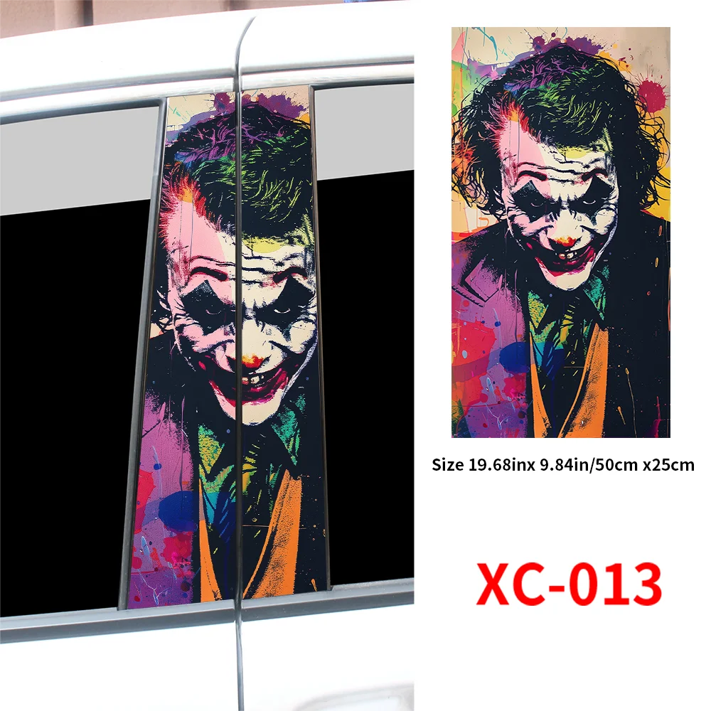 Car Joker Stickers Funny DIY Auto B-pillar Waterproof Sunscreen Decoration Cover Scratches Playing Card Vinyl Decals Accessories