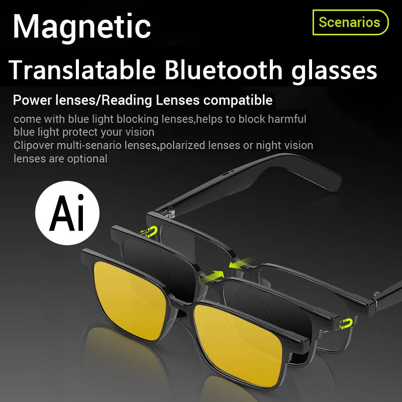 X32 translation glasses AI intelligent translation sunglasses Bluetooth audio glasses translation earphones 3-in-1 package