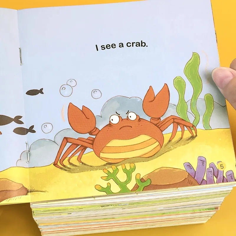 40 Books Children's English Picture Books English Graded Reading Enlightenment for Early Education Including QR Code Video