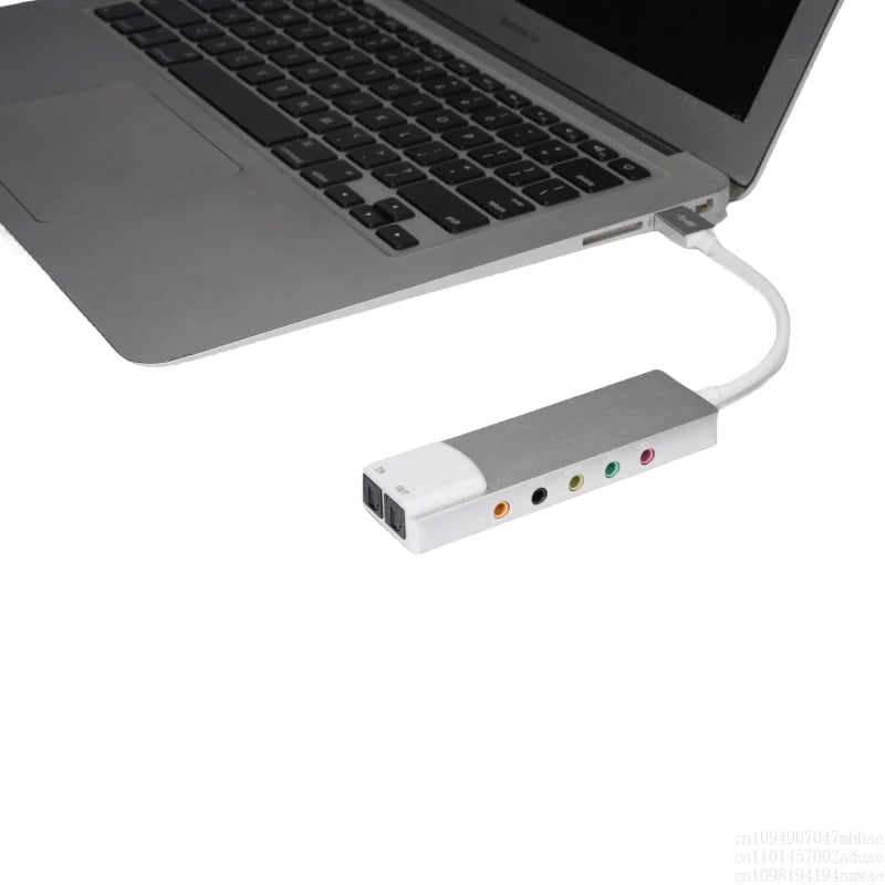 USB laptop desktop computer external sound card USB aluminum alloy fiber optic sound card with cable