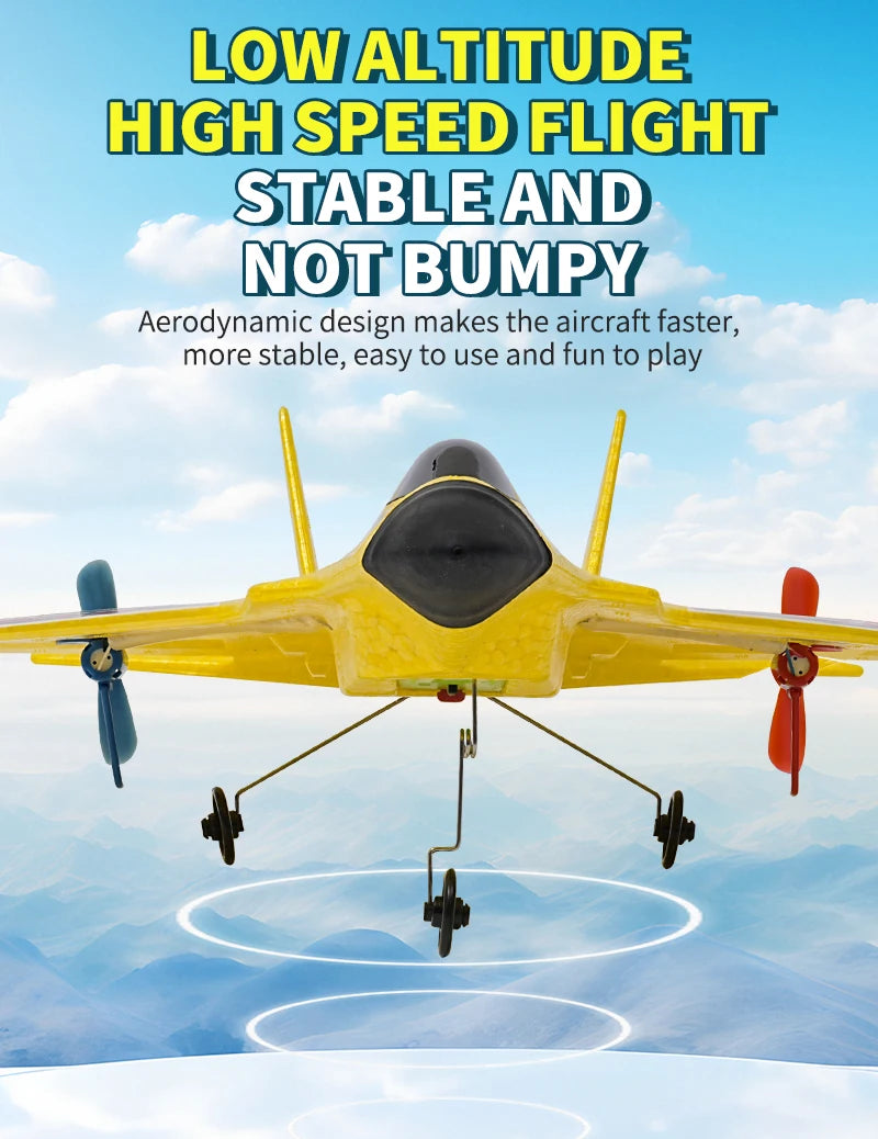 2.4G RC Plane KF803 With LED Lights RC Flying Model Glider Remote Control Vertical Plane EPP Foam Airplane Children Gifts Toy