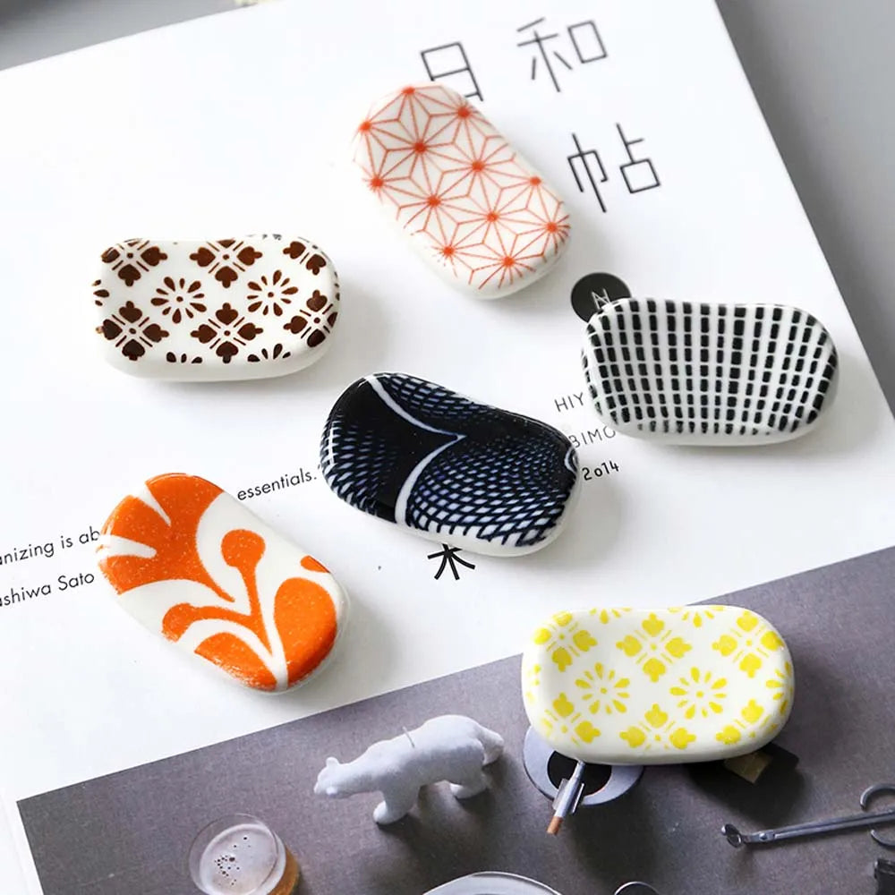 Kitchen Tools Rest Ceramic Chopsticks Stand Tableware Chopsticks Spoon Rack Chopsticks Holder