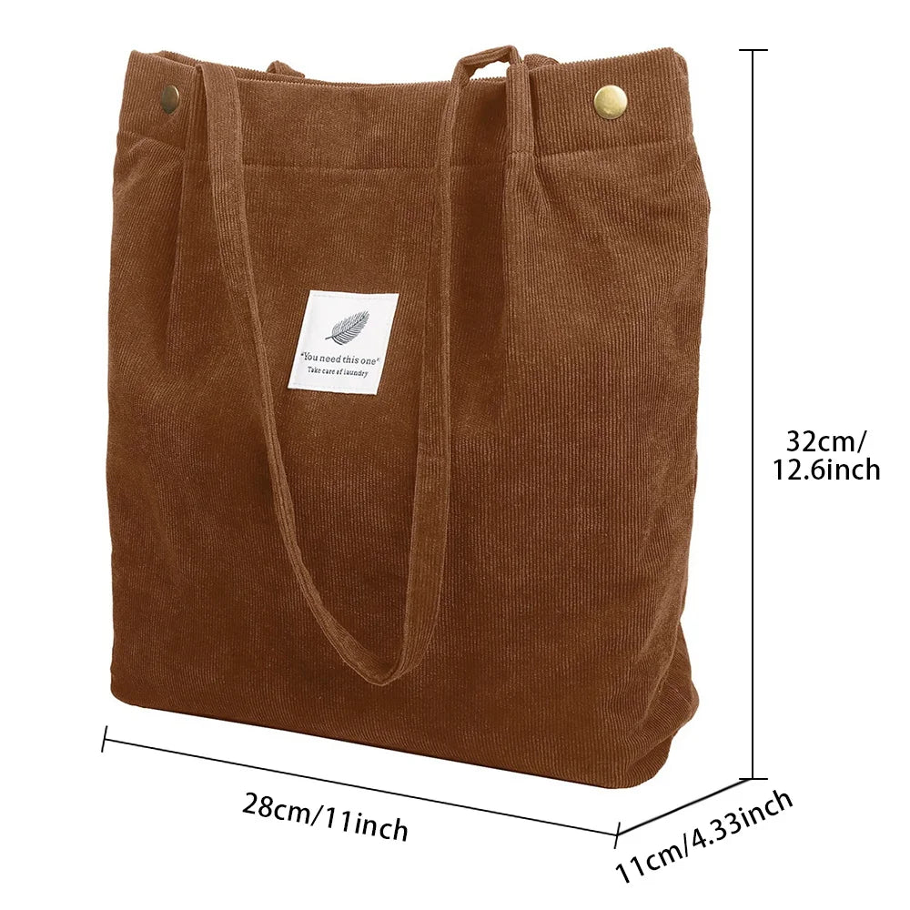 Women Corduroy Handbag New Style Shoulder Bag Vintage Small Square bags Casual Tote Female Fashion Trend Crossbody Bags