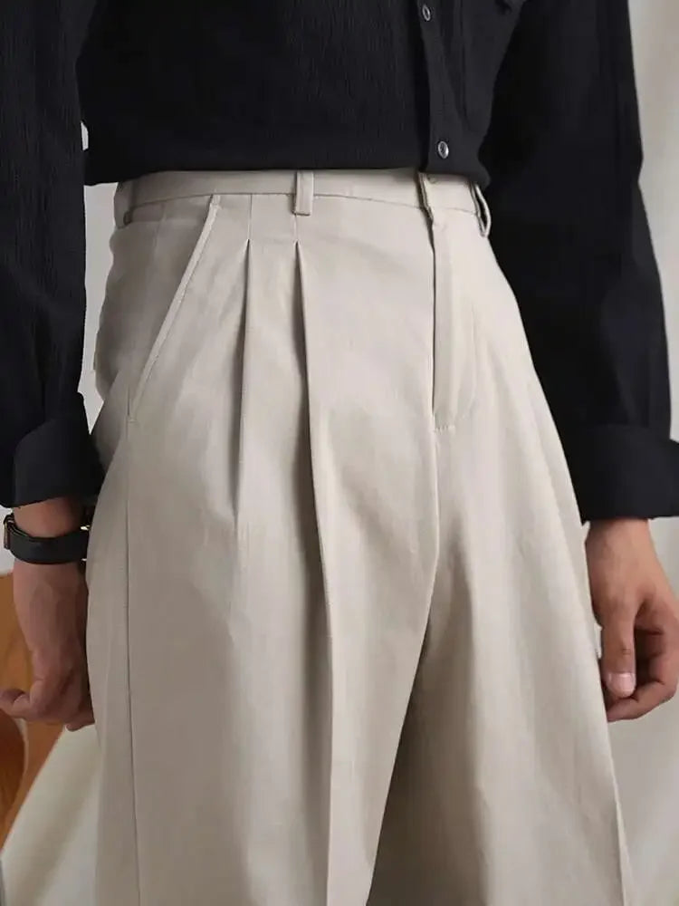 Mens Dress Pants 3 Solid Color Gentleman Cotton T Erkek Pantolon Moda Masculina Luxury Pants British NaplesMen Office Pant