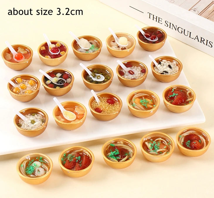2PCS 1:6 Scale Dollhouse Miniature food Japanese Seafood Noodles Pretend Kitchen food for Blyth,1/6 Doll Accessories - Free Item.