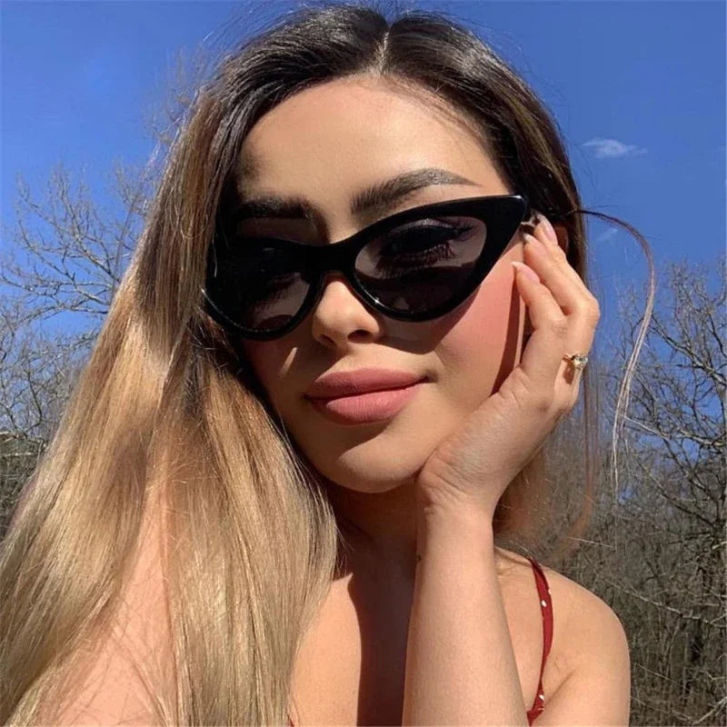 Womens Trendy Cat Eye Sunglasses Men Outdoor Retro Fashion Sun Glasses Goggles Unisex Resin UV400 Protection Sports Sun Shades