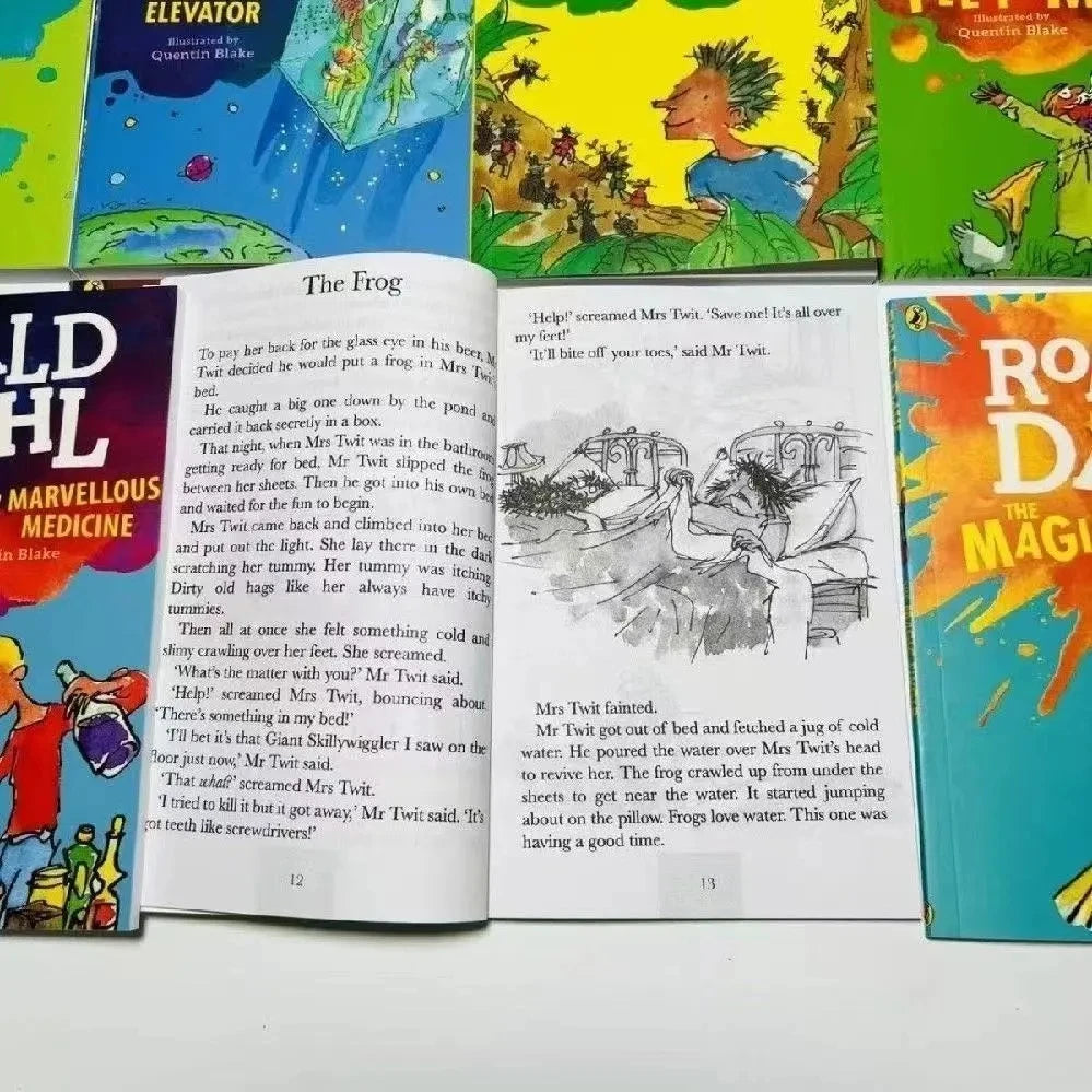 Roald Dahl Complete Set of Roald Dahl Chapters Novels Original English Version 24 Books Children's Literature
