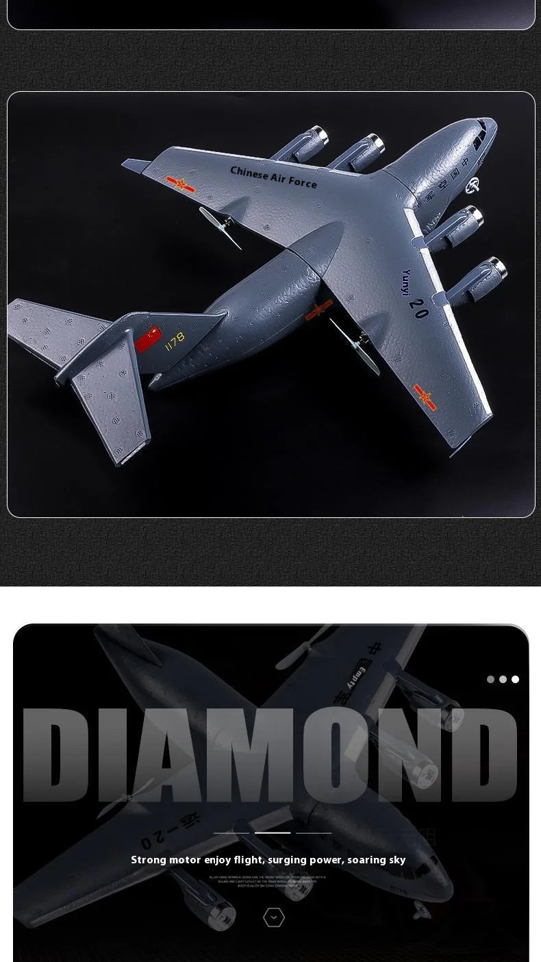 Rc Plane New Product: Chinese Military C17 Transport Aircraft, Y-20 Fixed Wing Qf005b Remote Control Glider, Diy Model Aircraft