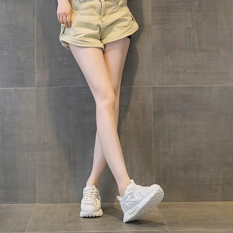 Athletic High on Platform Mesh Breathable Sports Woman Footwear Comfortable and Elegant Urban Sale Pink Sneakers Shoes for Women
