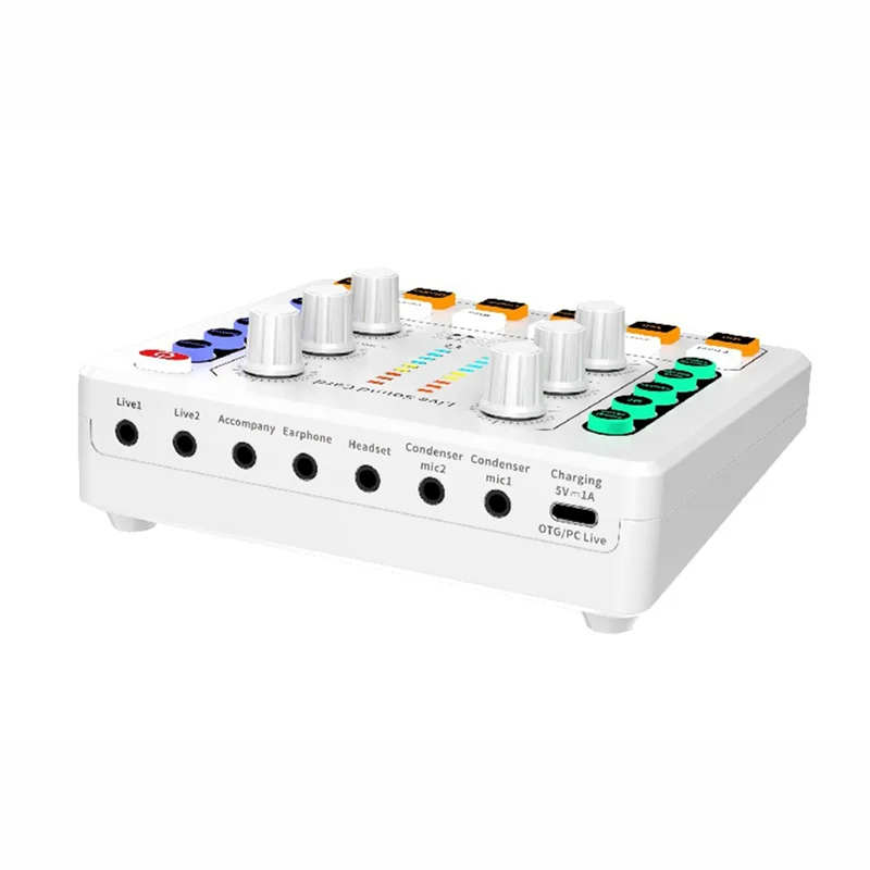 ELECT-M8 Live Sound Card Wireless Bluetooth Audio Mixer Podcast Equipment With Microphone For Podcast Streaming