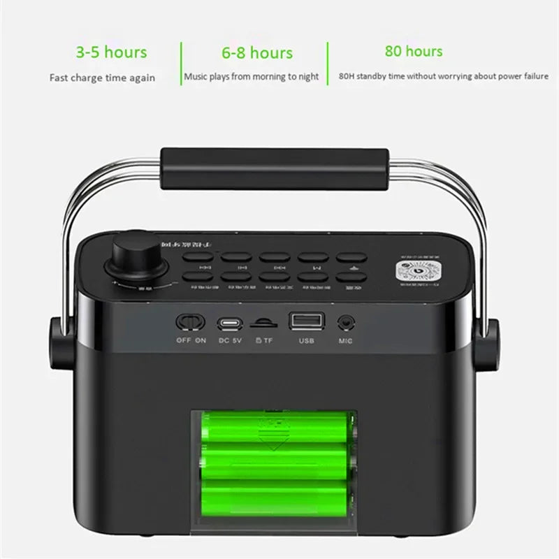 Wireless Sound WiFi Network Broadcast FM Radio Bluetooth 5.0 Speaker TF Card U Disk Hifi Music Player Bass Mp3 Portable Speakers