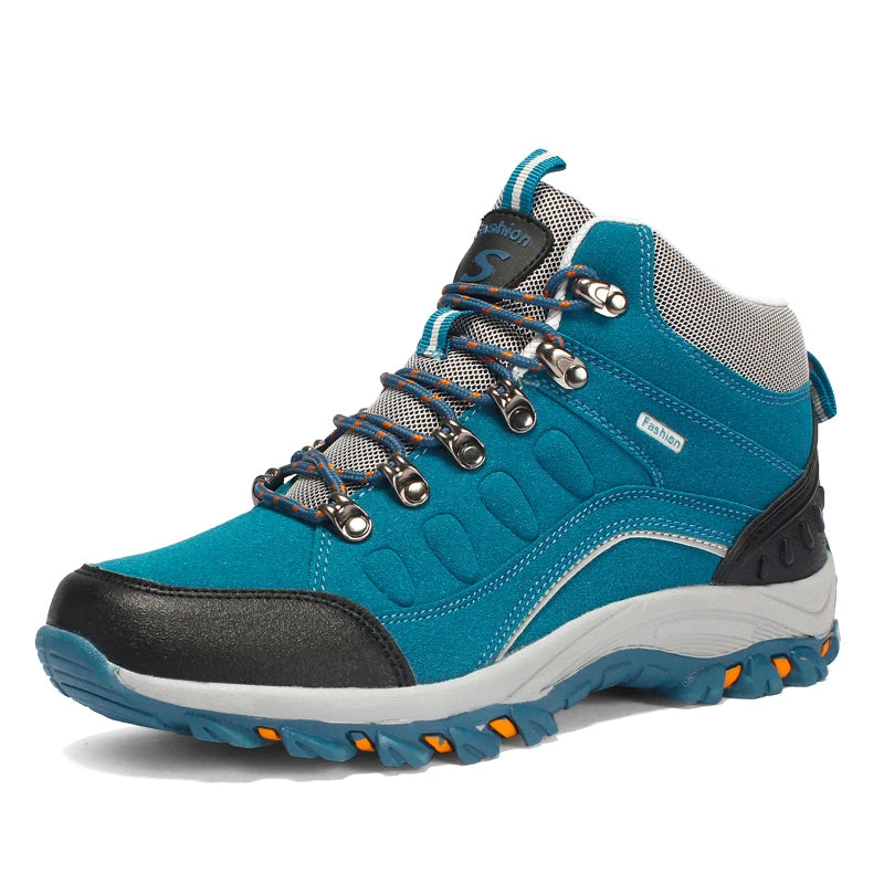 High-top Boots Women Comfortable Casual Anti-slip Breathable Warm Combat Boots Thick-soled Soft Outdoor Hiking Shoes Women