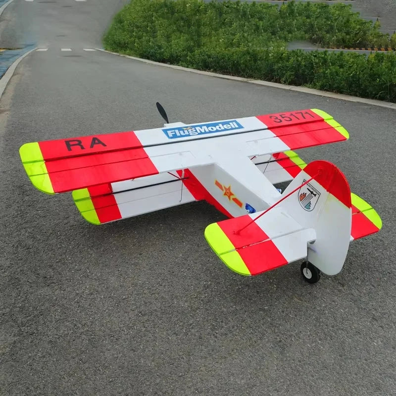 Rc  Short Take-Off And Landing Jungle Biplane 1000mm Wingspan Electric Pp Plate Fixed-Wing Remote-Controlled Model Aircraft