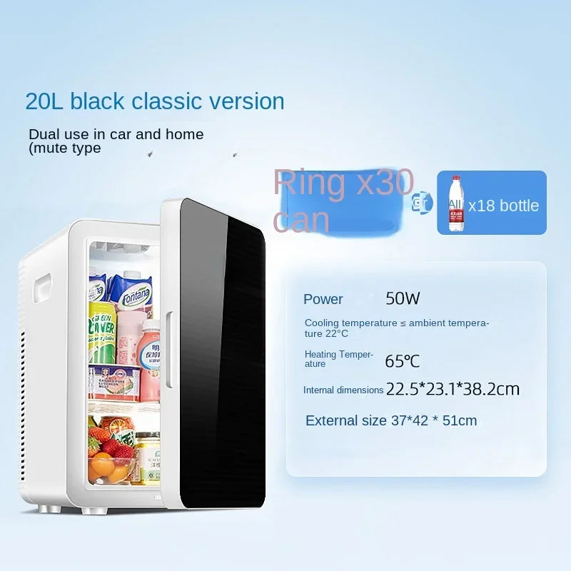 Refrigerator Small Dormitory Household Mini Car Fridge Mini Refrigerator Dual Use in Car and Home Cosmetics Refrigeration