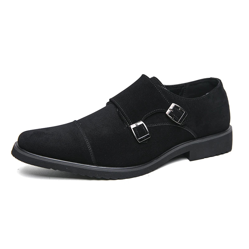 Hot Selling Men's Suede Shoes Europe America Anti-skid Flat Shoes Fashionable Loafers Men's Work Shoes Soft Soled Dress Shoes