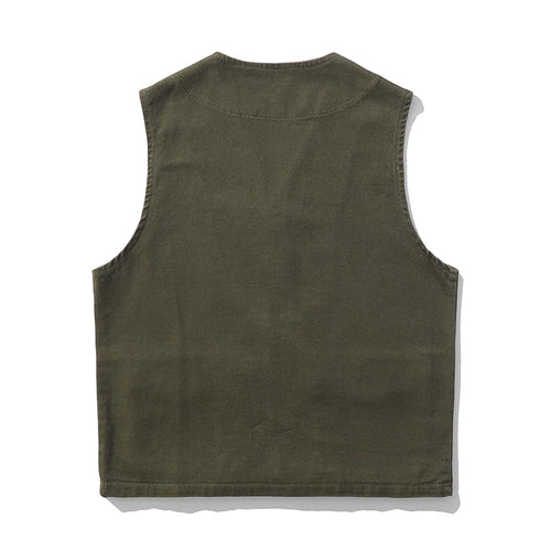 2023 Spring  Cotton high street American style classic denim vest for men Sleeveless casual waistcoat men's casual vest
