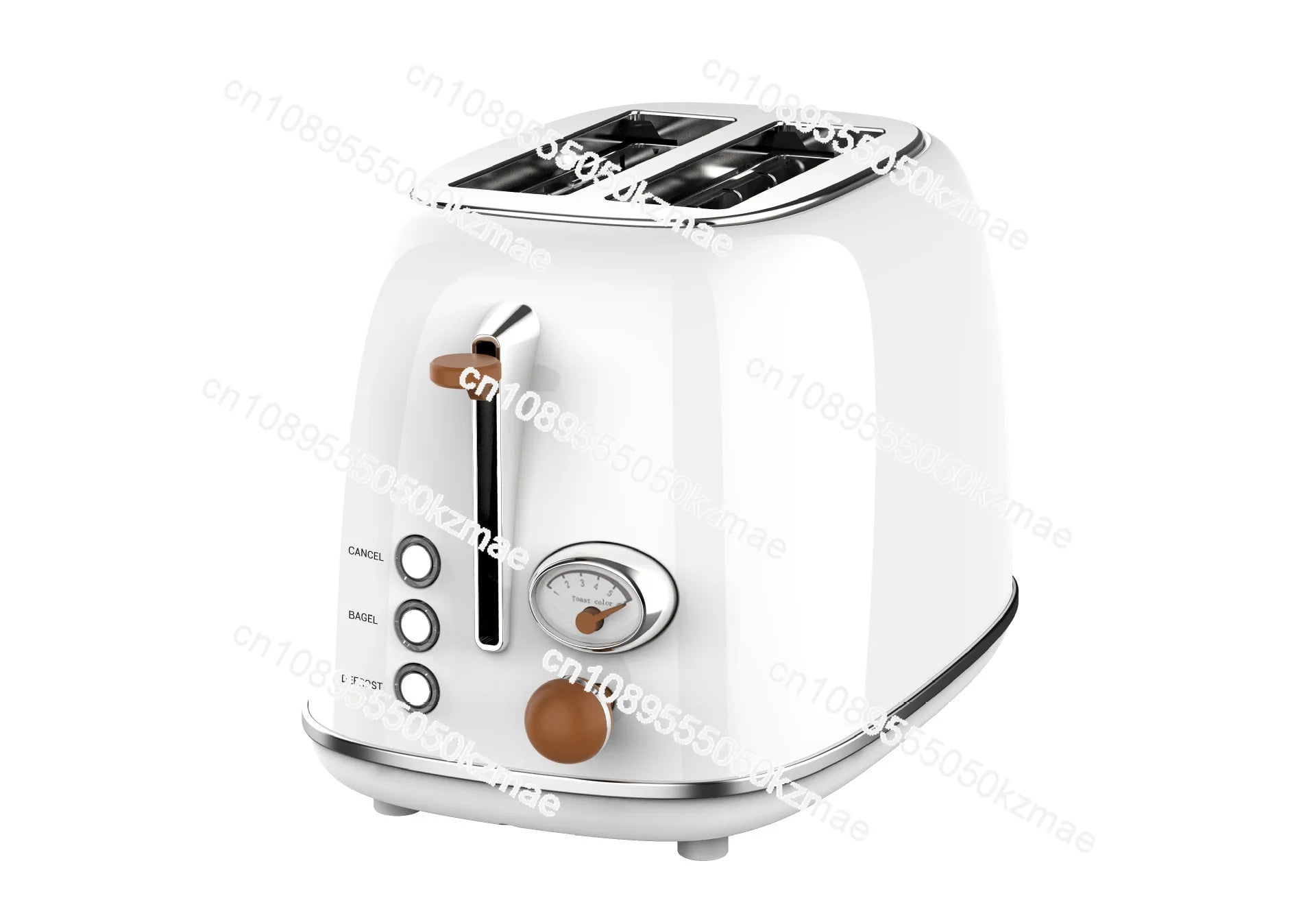 Retro 2-Slice Toaster with Grill, Multifunctional Smart Bread Toaster Kitchen Appliance