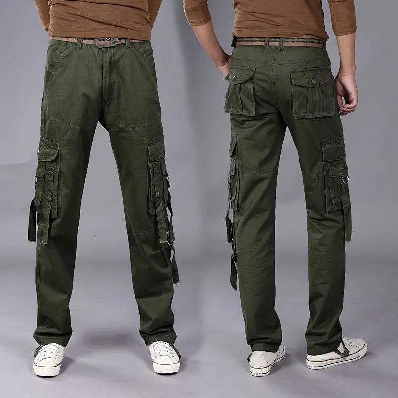 Khaki Trousers Man Work Wear Autumn Winter Multipockets Straight Cargo Pants for Men Multi Pocket Baggy Slacks Fashion Cheapest