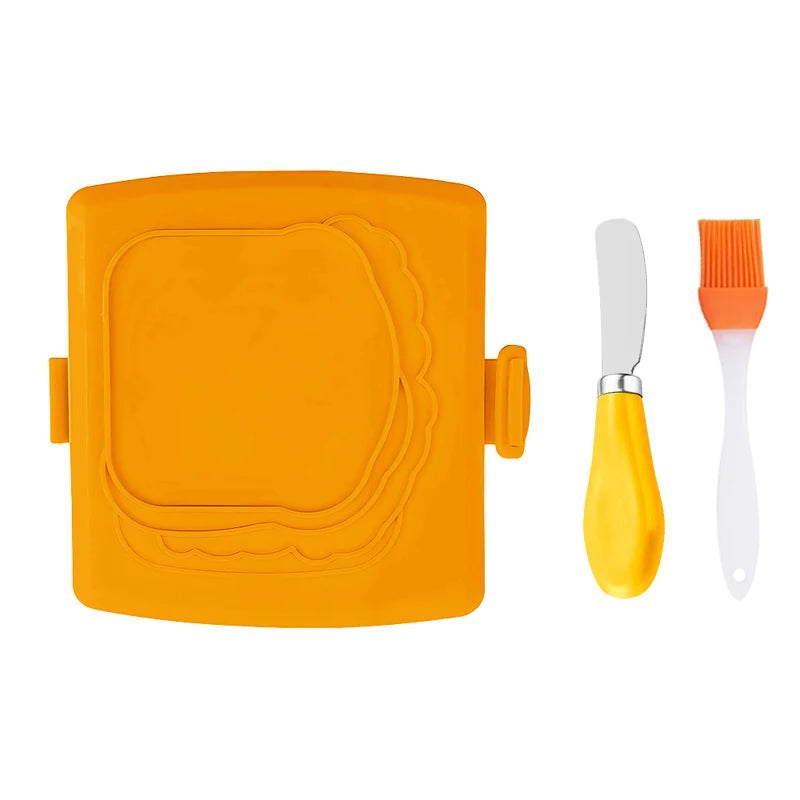 3pack Food Grade Sandwich Toaster with Butter Knife And Oil Brush Set Kitchen Gadget for Toast And Sandwich Making