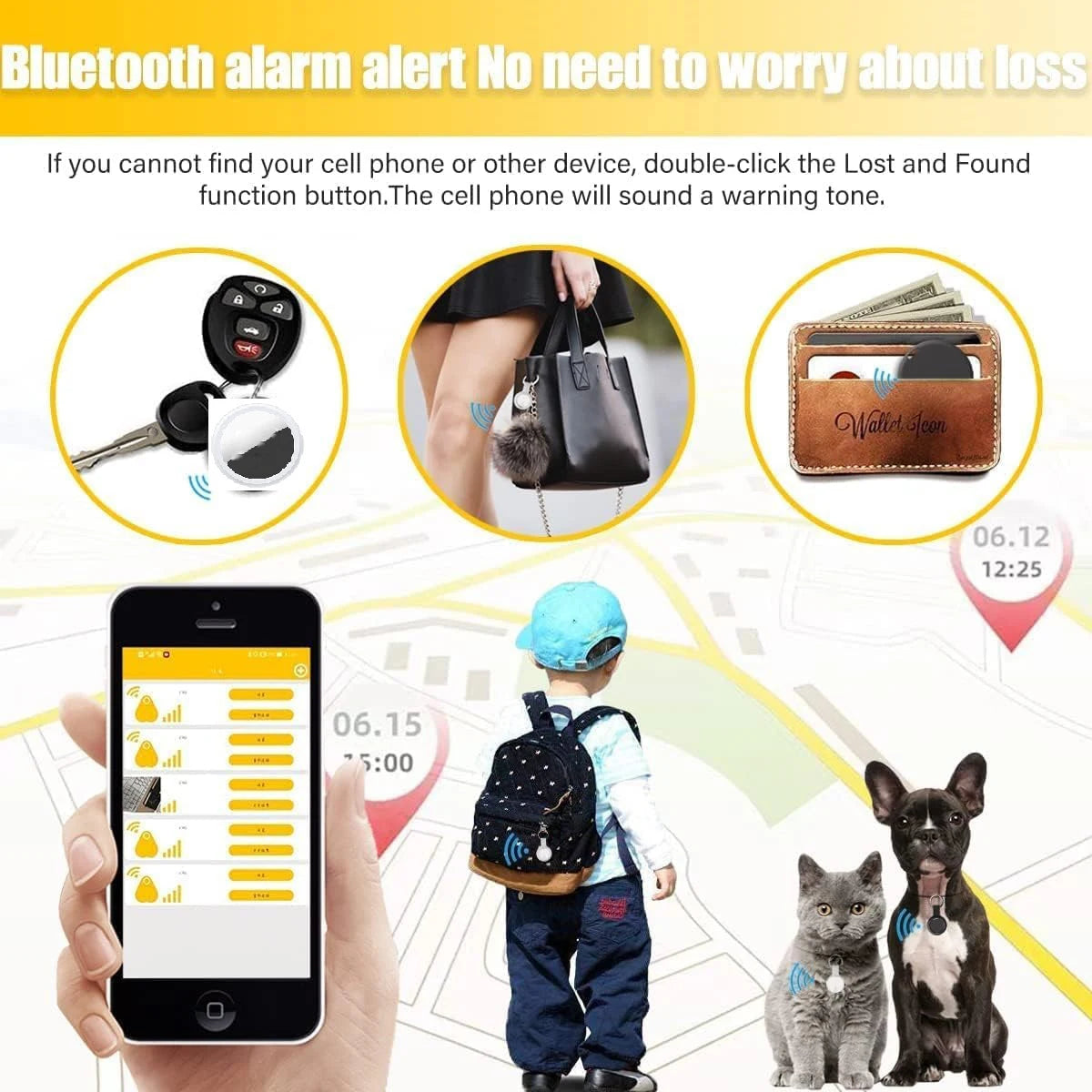 GPS Mini Tracker GPS Locator GPS Smart Car Work For isearcing Smart Finder Key Finder Children Locating Tracker Pet Tracker GPS