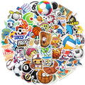 50 PCS Sports Stickers, Soccer Football Volleyball Golf Basketball Stickers, Sports Ball Stickers for phone