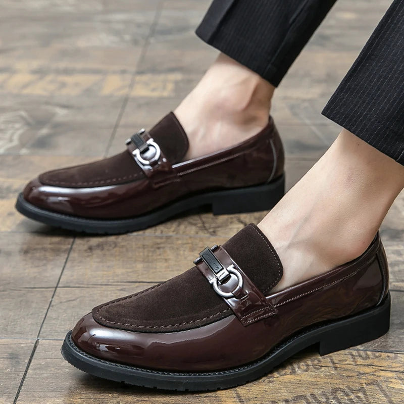 Men's Dress Shoes Trend Office Social Leather Shoes For Men Large Size 48 Casual Business Wedding Formal Shoes Male