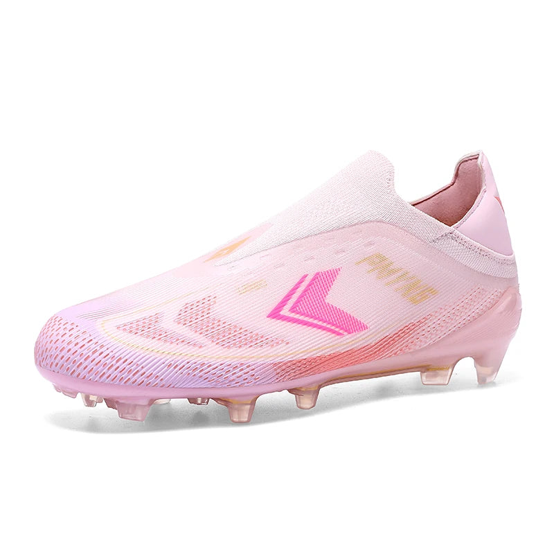 Professional-Level Football Shoes: High-Elastic Flyknit + Fg Long Studs No Slipping during Sudden Stops and Turns on the Field.