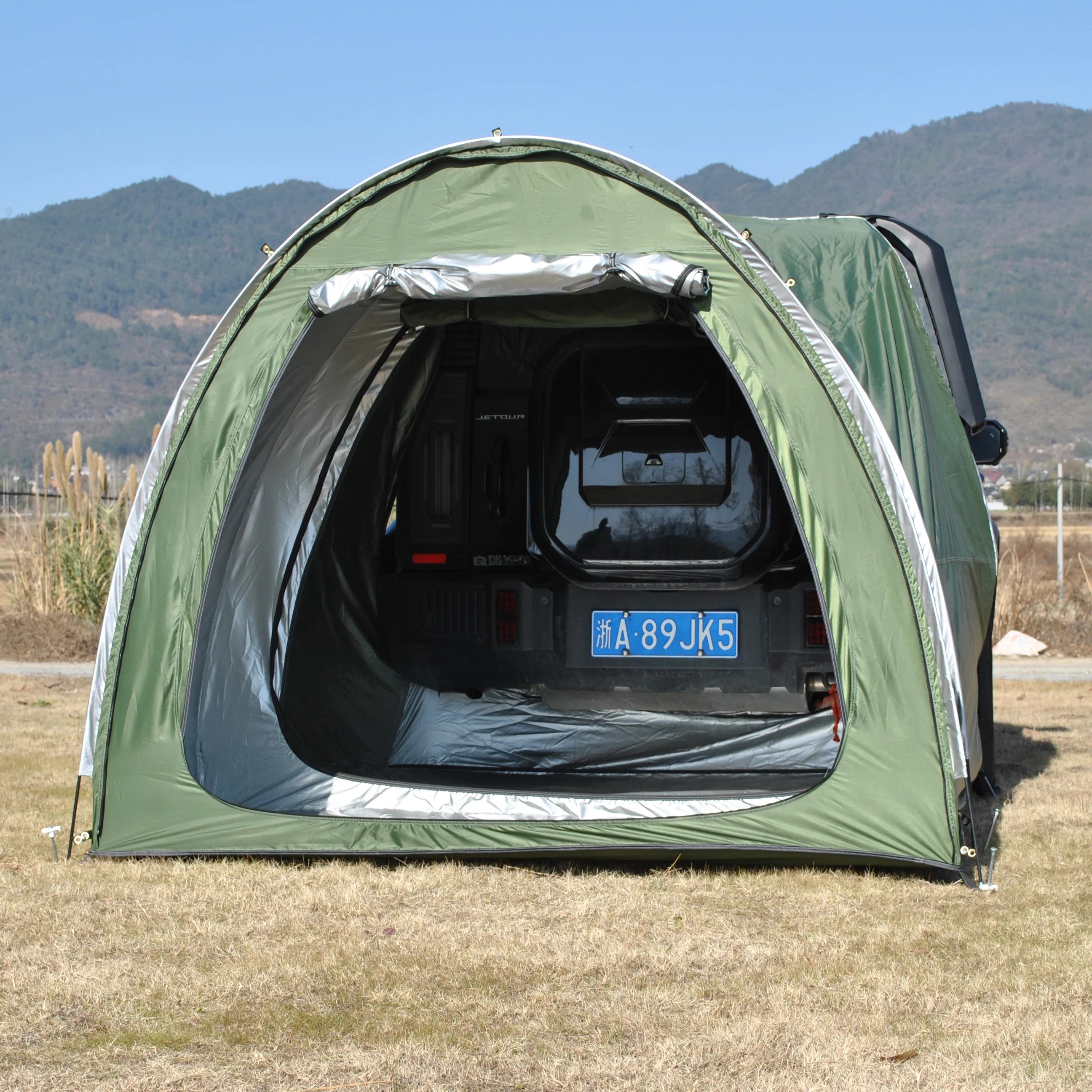 SUV Tent,2 Person Car Tent for Family, Waterproof & Windproof for Car Camping, Camping Tents with Storage Bag, SUV, Van,