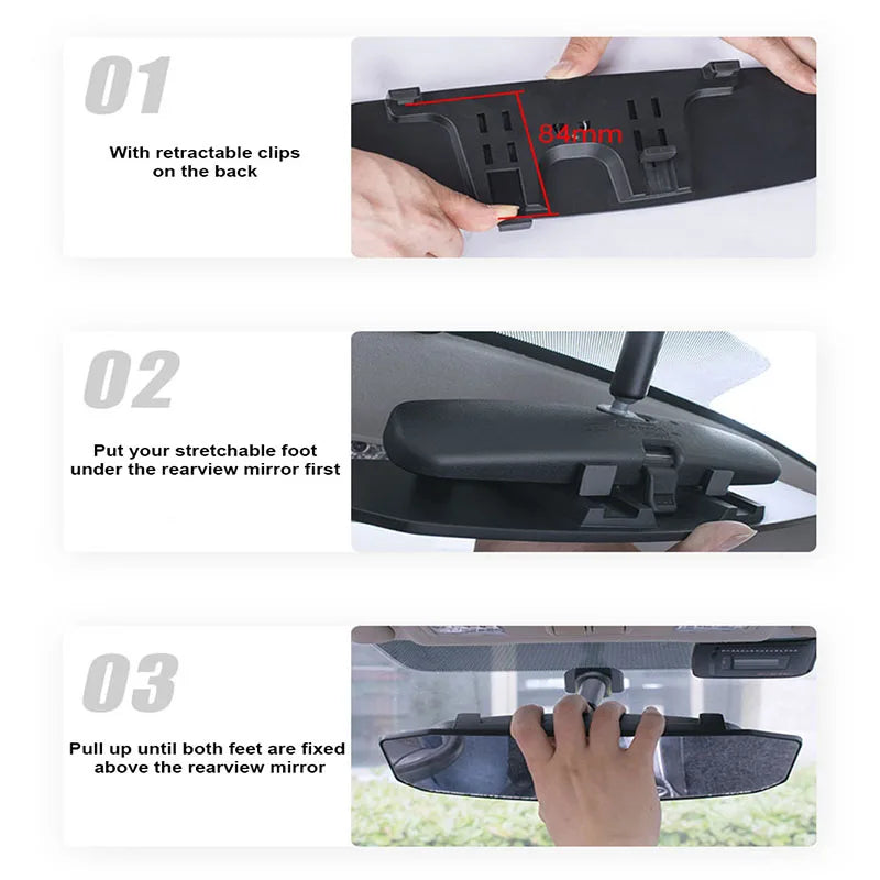 SEAMETAL Car Baby Mirrors Interior Rear View Mirror Wide Angle Convex Rearview Mirror Anti Glare Large Vision Auxiliary Monitor