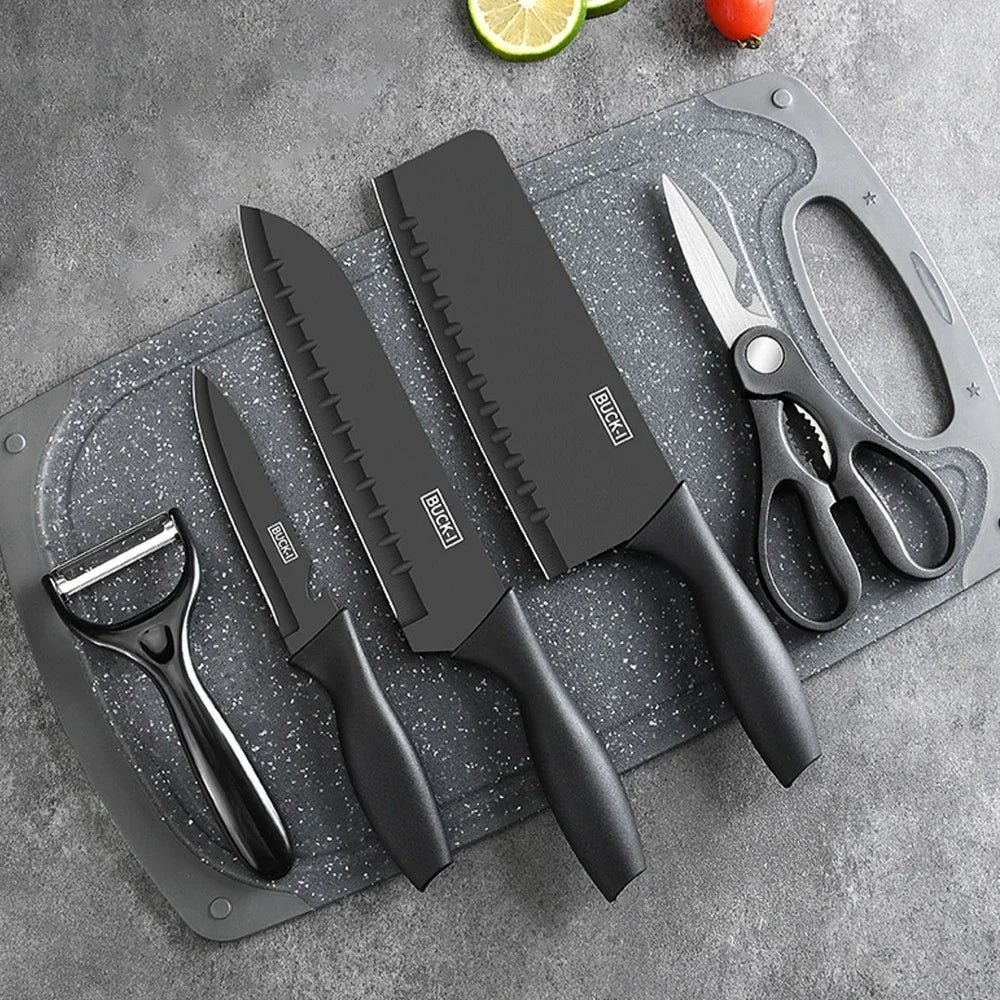 Kitchen Knife set Stainless steel Fixed blade Household Kitchen Cooking Tools Sharp Cutting Meat and Fruit knife