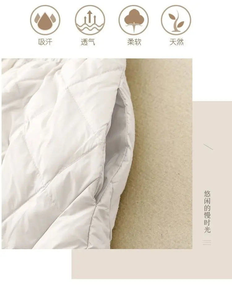 Down Pants Women Winter 2024 New Style Outdoor Wear Spring and Autumn Down Cotton Pants Pink Small Cropped Pants, Light and Thin