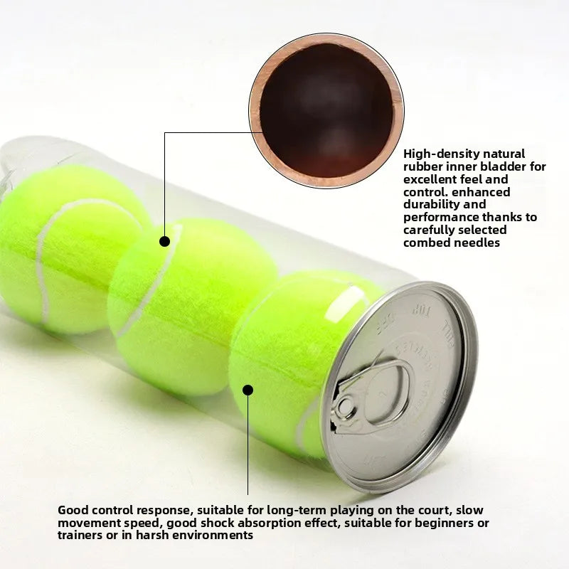 Cricket Tennis Balls 3-Pack, High Elasticity Padel Balls with 45% Wool, Durable Cage Style for Training & Entertainment