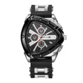 Unique Sports Men Watch High Quality Silicone Strap Auto Date Quartz Watches New Design Hot Sale Wristwatch Gifts For Him