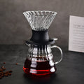 Glass Coffee Dripper Funnel Set with Carafe - Pour Over Coffee Maker & Tea Steeping Pot, Complete Home Brewing Accessories