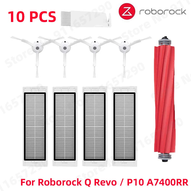 Roborock Q Revo / P10 A7400RR Spare Parts Main Side Brush Hepa Filter Mop Cloths Dust Bag Robot Vacuums Cleaner Accessories