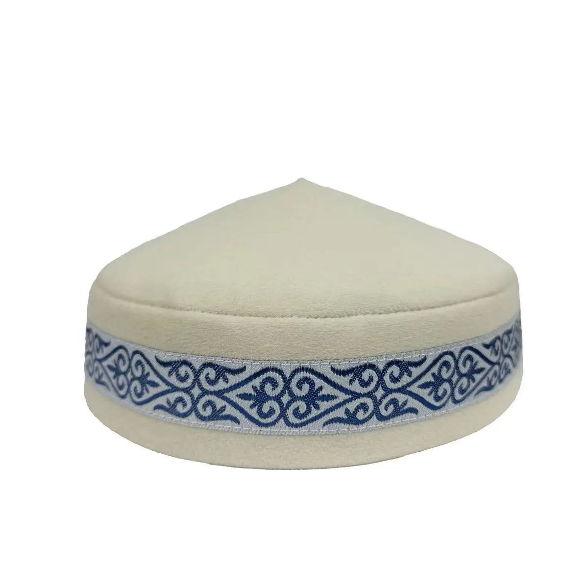 Kazakh Hats for Men Embroidered Blue Green Black Handmade Dancing Party Cotton Dubai Kufi Hijab Spring Caps Elegant