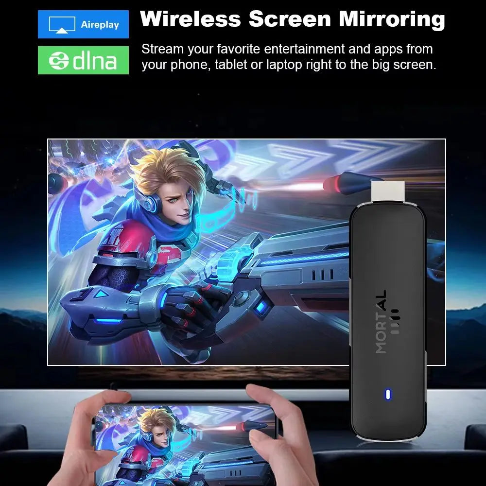 Hot TV Stick Q8 Voice Remote Dual Wifi 6 4K Ultra HD RK3518 Quad Core Streaming Stick Home Theater Media Player
