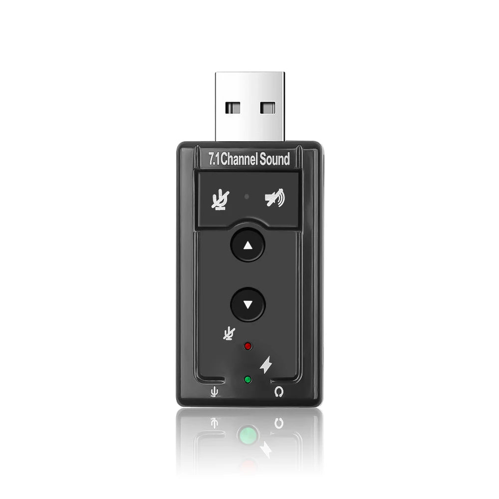USB Sound Card External Mini Sound Card USB to 3.5mm Interface Stereo Audio Adapter for Win 7 8 Android Speaker Laptop Headset