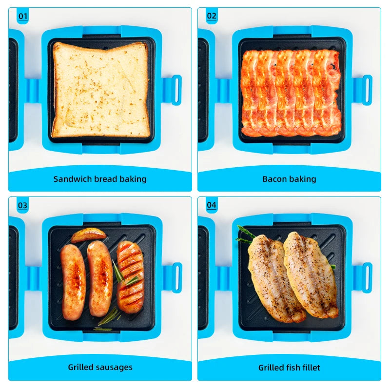 3pack Food Grade Sandwich Toaster with Butter Knife And Oil Brush Set Kitchen Gadget for Toast And Sandwich Making