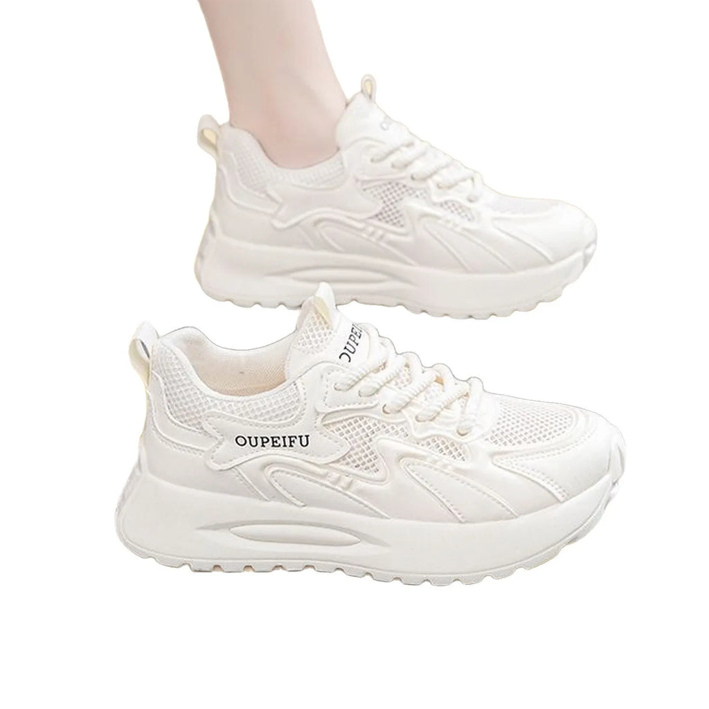 Women's Summer Lightweight Breathable Mesh Running Shoes Soft Bottom Casual Low Cut Slip-On Sports Sneakers Fashionable Tasse...